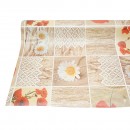 Rola fata de masa decorativa PVC 1.37x20m, grosime 0.18mm, textil 45 g/mp, model floral rustic Breckner Germany