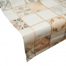 Rola fata de masa decorativa PVC 1.37x20m, grosime 0.18mm, textil 45 g/mp, model gresie vintage Breckner Germany