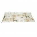 Rola fata de masa decorativa PVC 1.37x20m, grosime 0.18mm, textil 45 g/mp, model inimi crem Breckner Germany