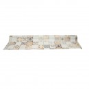 Rola fata de masa decorativa PVC 1.37x20m, grosime 0.18mm, textil 45 g/mp, model mozaic natur Breckner Germany