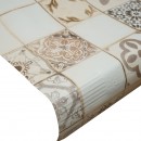 Rola fata de masa decorativa PVC 1.37x20m, grosime 0.18mm, textil 45 g/mp, model mozaic natur Breckner Germany