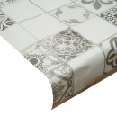 Rola fata de masa decorativa PVC 1.37x20m, grosime 0.18mm, textil 45 g/mp, model mozaic vintage Breckner Germany