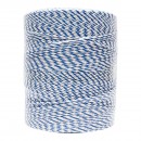 Rola fir alb-albastru fi 3mm. 3x0.2mm. SS, 7,8 Ohm/m, 1000m gard electric Breckner Germany