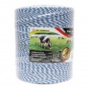 Rola fir alb-albastru fi 3mm. 3x0.2mm. SS, 7,8 Ohm/m, 1000m gard electric Breckner Germany