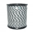 Rola fir alb-negru fi 6mm, 6x0.3mm SS inox, 1.95 Ohm/m 200m gard electric Breckner Germany