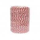 Rola fir alb-rosu fi 3.8mm insertie metalica 4x0.28mm SS, 500m gard electric Breckner Germany