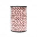 Rola fir alb-rosu fi 4mm 6x0.2mm SS, 0.9Ohm/m, 500m gard electric Breckner Germany