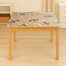 Rola folie protectie masa transparenta PVC siliconizat 1x20m, grosime 1.2mm, model floral negru Breckner Germany