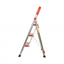 Scara aluminiu pliabila, 3 trepte antiderapante, inaltime 68cm, sarcina maxima 130Kg