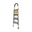 Scara aluminiu pliabila, 4 trepte antiderapante, inaltime 143cm, sarcina maxima 150Kg Crownman
