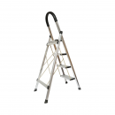 Scara aluminiu pliabila, 4 trepte antiderapante, inaltime 143cm, sarcina maxima 150Kg Crownman