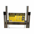 Scara aluminiu pliabila, 4 trepte antiderapante, inaltime 143cm, sarcina maxima 150Kg Crownman