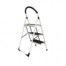 Scara metalica pliabila 3 trepte antiderapante late, 150kg, inaltime 127 cm