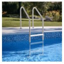 Scara pentru piscine, Inox, 3 trepte, balustrade dubla, max 120 kg, dimensiune 655 x 600 x 1580 mm