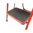 Scara pliabila otel 3 trepte antiderapante, inaltime 117cm, sarcina maxima 150kg rosie Breckner Germany