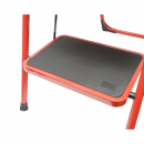 Scara pliabila otel 4 trepte antiderapante, inaltime 141cm, sarcina maxima 150kg rosie Breckner Germany