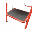 Scara pliabila otel 5 trepte antiderapante, inaltime 165cm, sarcina maxima 150kg rosie Breckner Germany