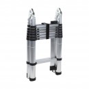Scara telescopica dubla Detoolz, inaltime maxima 4.4m, 14 trepte, greutate maxima suportata 150 kg