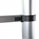Scara telescopica dubla Detoolz, inaltime maxima 4.4m, 14 trepte, greutate maxima suportata 150 kg