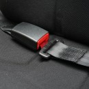 Scaun pentru tractor negru, reglabil cu cotiera, tetiera, centura si suspensie mecanica, latime sezut 455mm