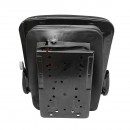 Scaun pentru tractor, negru, reglabil cu cotiera, tetiera si suspensie aer 12-24V