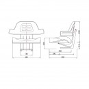 Scaun tractor galben reglaj triplu cu amortizor UTB U-445 si U-650