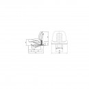 Scaun universal albastru cu reglaj pentru tractor UTB U-650, U-445, Fiat, Case