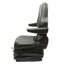 Scaun universal cu suspensie pe aer, reglabil pe inaltime si greutate 50-140Kg, cotiere si spatar rabatabil 50-90° pentru tractor, utilaje agricole, industriale, stivuitor