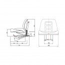 Scaun universal negru cu reglaj pentru tractor UTB U-650, U-445, Fiat, Case