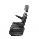 Scaun universal reglabil pe greutate 50-130Kg, cotiere si spatar rabatabil 50-90° pentru tractor, utilaje agricole, industriale, stivuitor