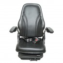 Scaun universal reglabil pe greutate 50-130Kg, cotiere si spatar rabatabil 55-89° pentru tractor, utilaje agricole, industriale, stivuitor
