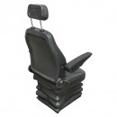 Scaun universal reglabil pe inaltime si greutate 40-120Kg, cotiere si spatar rabatabil 50-90° pentru tractor, utilaje agricole, industriale, stivuitor
