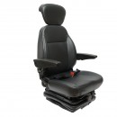 Scaun universal reglabil pentru tractor cu centura de siguranta, cotiere si suspensie mecanica 840x600mm