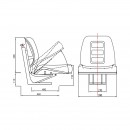Scaun universal tractor cu sezut rabatabil