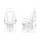 Scaun universal tractor cu suspensie pneumatica GBS 55HD