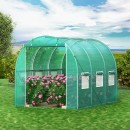 Sera pentru flori si legume, Cadru otel galvanizat, 3x3x2 m, 6 ferestre, 140 g/cm³ PE