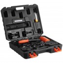 Set 10 perforatoare pentru tabla, Antrenare hidraulica, in trusa, 12.7 – 101.6 mm, 1 x burghiu in trepte, Otel 40Cr