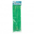 Set 100 bride plastic Detoolz 3.6x300mm , protectie UV, VERDE