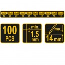 Set 100 clipsuri pentru nivelat placi ceramice Vorel 04690, min 1.5mm, max 14mm