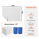 Set 100 paduri absorbante pentru ulei, max 40 l, dimensiune 380x500x3.5 mm
