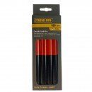 Set 12 creioane tamplarie ovale, Strend Pro, 180 mm, rosu/albastru