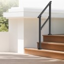 Set 2 balustrade otel, 1-2 trepte Vivatechnix, Dimensiune 1030 x 84 x 920 mm, Unghi reglabil 0° - 40°, Negru