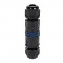 Set 2 conectori cablu Detoolz, ermetici, Ø22x72mm, 4 pini, clasa de etanseitate IP68