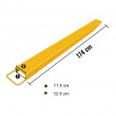 Set 2 extensii pentru furci stivuitor, Lungime totala 182 cm, Latime interioara 11.5 cm, Capacitate 2 Tone