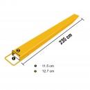 Set 2 extensii pentru furci stivuitor, Lungime totala 243 cm, Latime interioara 11.5 cm, Capacitate 2 Tone