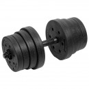 Set 2 gantere reglabile 2x15kg rebel active