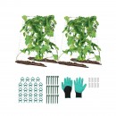 Set 2 spaliere pentru castraveti, plante agatatoare, 90 x 140 cm, Pliabil, 24 x Cleme de fixare