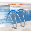 Set 2 x Balustrada aluminiu pentru piscina, 1395 x 810 x 100 mm, Capacitate 100 kg, protectie UV, accesorii montaj incluse