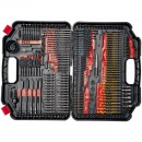 Set 246 burghie, biti, carote, HSS, Cr-V, cutie transport, etichete clare pentru organizare