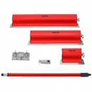 Set 3  gletiere finisaj, 250,600,800 mm cu maner telescopic